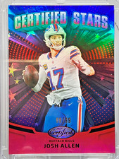 2025 Panini Certified Stars Josh Allen Mirror Red SP 99/99 BOOKEND Buffalo Bills