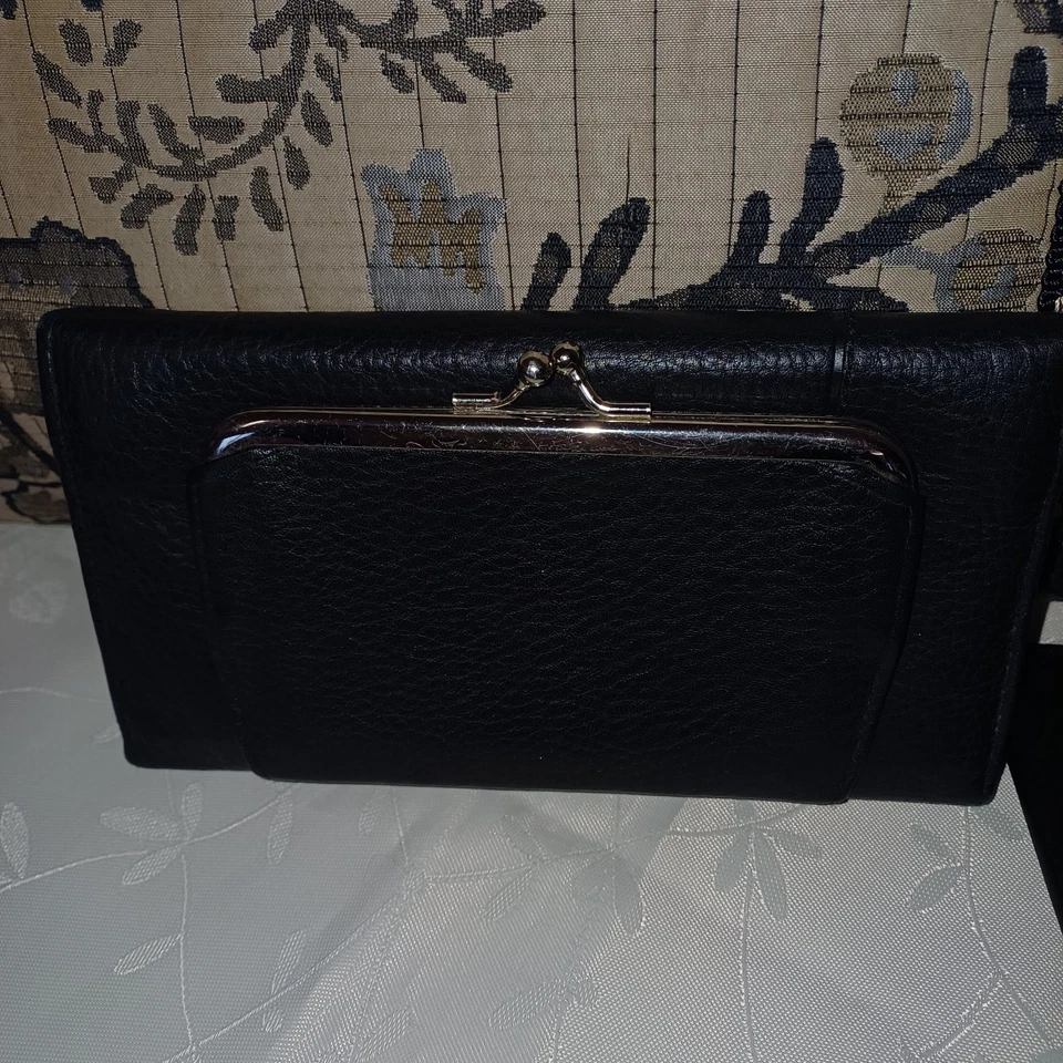 LG BUXTON MARBLED LEATHER ORGANISER CLASP PURSE& WALLET& CARD WALLET 7.5"X4"X1" - Image 4 of 4