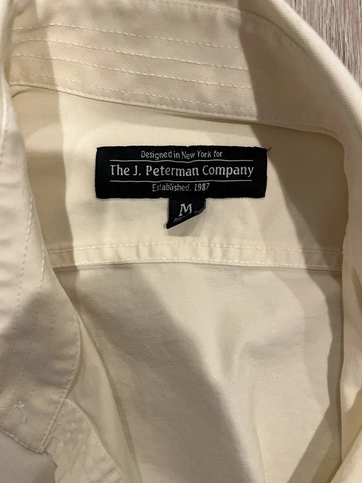 Camisa de Campo J Peterman Para Hombres Mediana Caqui Oficial y Caballero Safari Aire Libre De Colección Foto 4 de 4