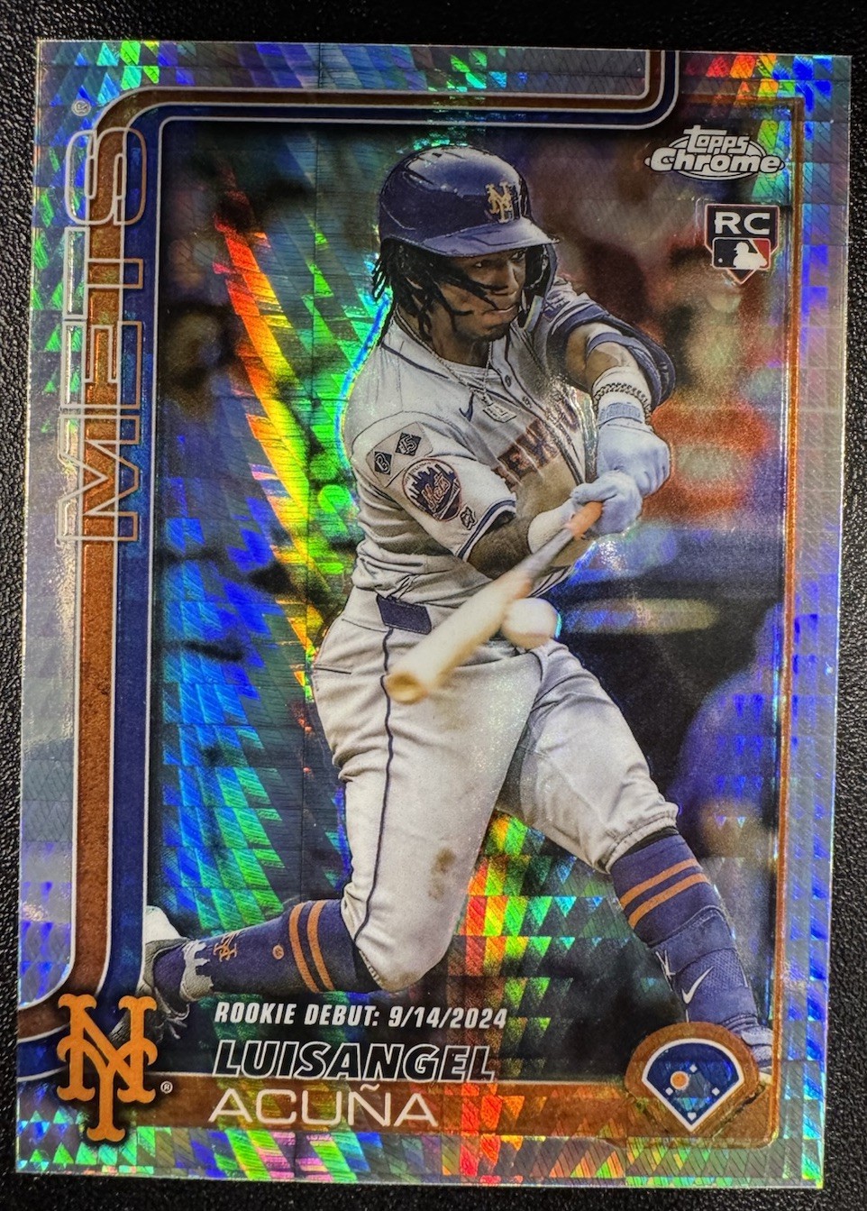 2025 Topps Chrome Update Series - Luisangel Acuna #USC53 Prism Refractor (RC)