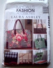 Business  Bags totes purses Laura Ashley pattern 4531 UNCUT