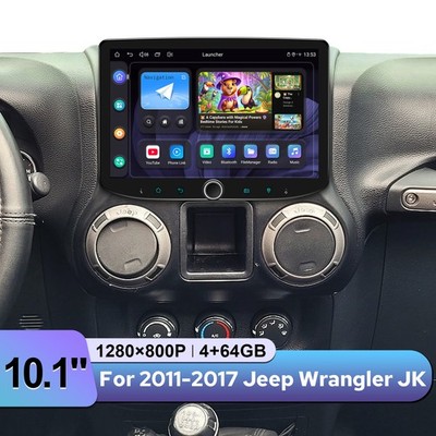  Android 13 Radio10.1 Inch for 2011-2017 Jeep Wrangler JK Support Alpine AMP/SWC