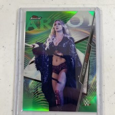 Charlotte Flair 2020 Topps Finest #12 /99 WWE Women Champ NXT Smackdown Green