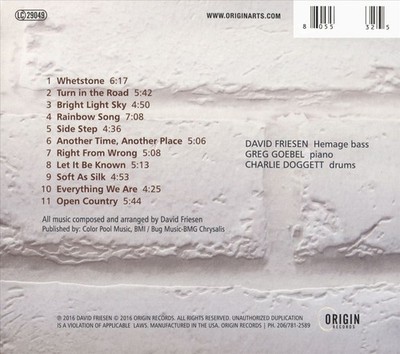 DAVID FRIESEN/CIRCLE 3 TRIO - TRIPLE EXPOSURE [DIGIPAK] NEW CD