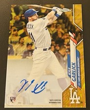 2020 Topps Chrome Rookie Auto RC Gold Refractor /50 Kyle Garlick #RA-KG Dodgers