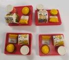 Vintage BARBIE MCDONALD's HAPPY MEAL Tray Toy Accessory Burger Fries Drink Lot 4