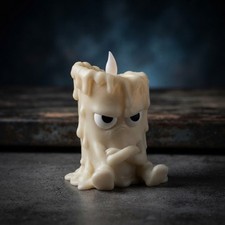 Gruselige Kerze mit Gesicht Dekofigur - Halloween Deko, Geschenk