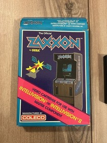 Zaxxon (Mattel Intellivision, 1982) Cartridge w/ Box No Manual Tested Works
