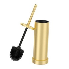 Toilet Brush and Holder Set: 304 Stainless Steel Brushed Gold Brushed Brass