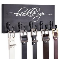 Tie Rack and Belt Organizer for Closet, Wall Mount Belt Hanger and Tie Organi...