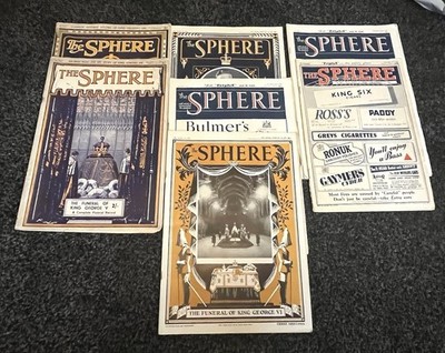 7 x Sphere Magazine. 1930's, 40's + 50's.