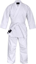 Uniforme de Karate, 8 Onzas, Blanco, Duradero y Ligero, Ideal para Karate
