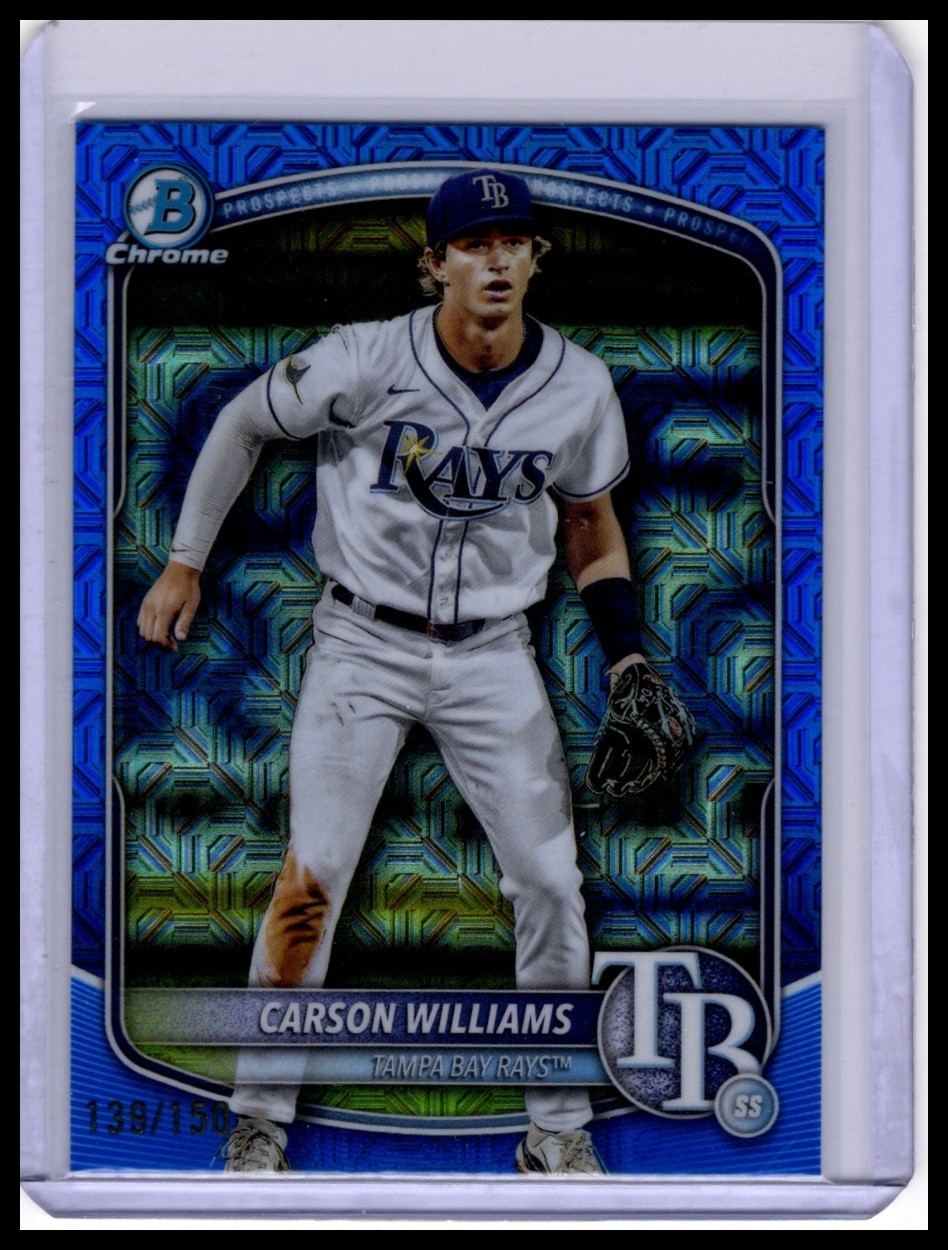 2025 Bowman Chrome #BCP-234 Carson Williams Prospects Blue Mojo #/150