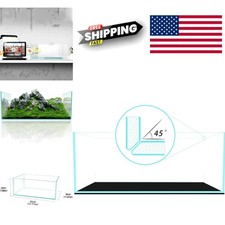 Compact 6.4 Gallon Rimless Glass Aquarium with Mitered Edges and Black Foam Base