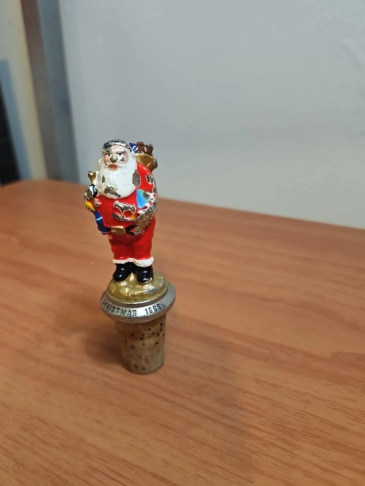 Botella de vino de Papá Noel de colección corcho Foto 2 de 4