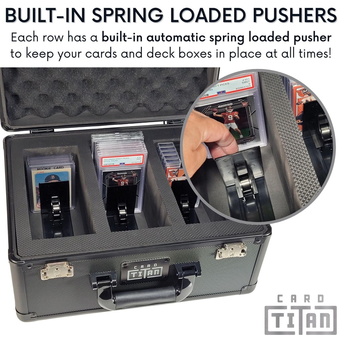 Vault Trading Card Storage Box - Lockable Sports Cards Hard Case