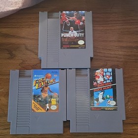 Nintendo NES 3-Game Lot Punch-Out!! Mario/Duck Hunt Fast Break NTSC 1987