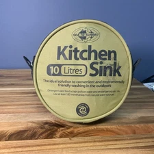 Sea to Summit The Kitchen Sink 10L Collapses Flat Hot Water and Detergent Safe