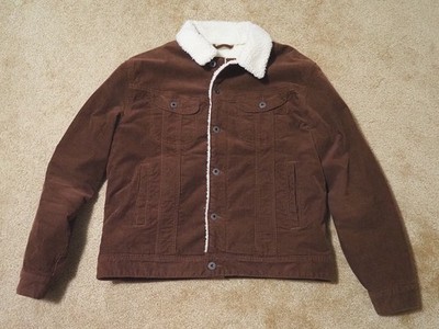 Flint and Tinder Sherpa-Lined Trucker Jacket Men's Small Whiskey Huckberry