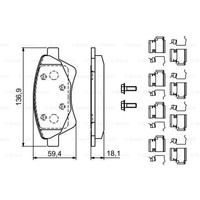 Bosch Bremsbelagsatz BremsklöTze FüR Renault Megane II Kombi KM0/1_