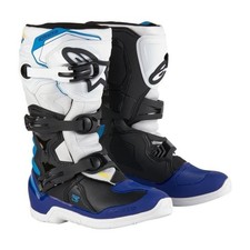 2027 Alpinestars Tech 3S Kids Youth Motocross Boot White Black Enamel Blue