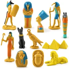 Liberty Imports 12 PCS Ancient Egypt Toys, Mini Egyptian Figurines Play Set