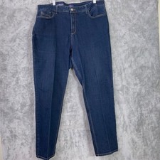 NYDJ Size Plus 20w Lift Tuck Dark Blue Wash Marilyn Straight Leg made in USA