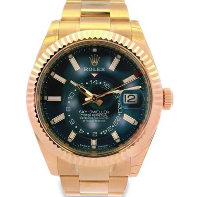 Rolex 336935 Skydweller 18k Rose Gold with Blue Dial Watch