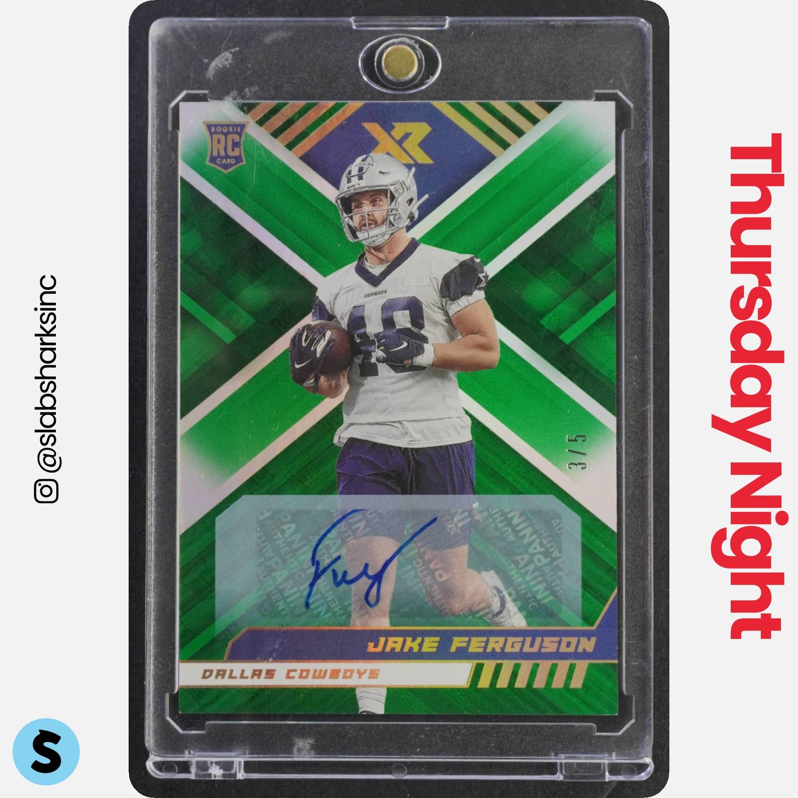 Jake Ferguson Panini XR #164 Autograph Green