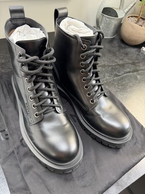 Givenchy Lace Up Boots In Leather Size 43 US 10 In Great Condition with Box