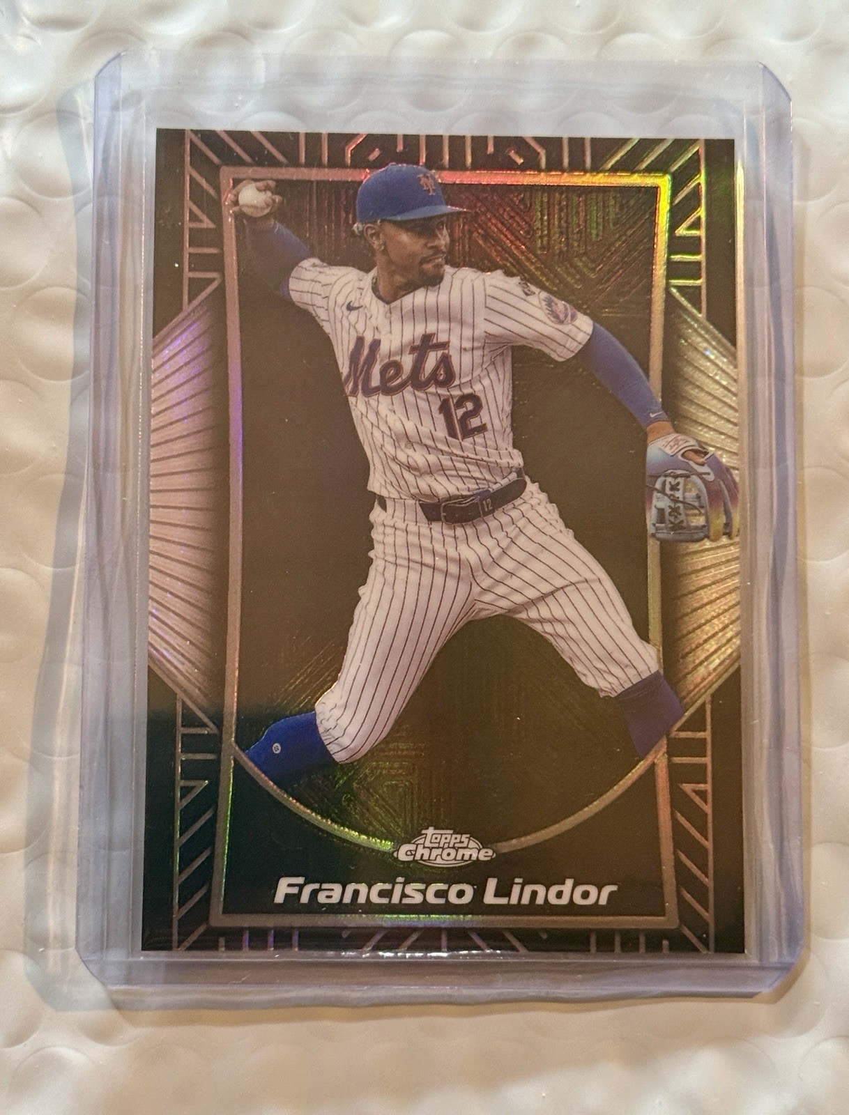 2025 Topps Chrome - Shadow Etch Francisco Lindor #SE8