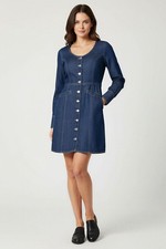 Wrangler Long Sleeve Denim Mini Dress