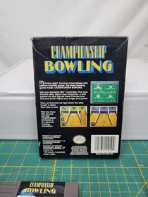 Championship Bowling (Nintendo NES, 1989) With Box And Dust Cover Tested