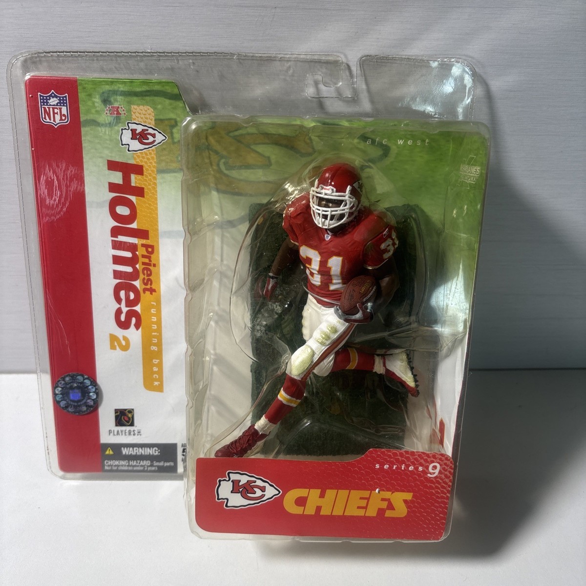 McFARLANE'S SPORTS PICKS PRIEST HOLMES FIGURE KC CHIEFS, Packaging