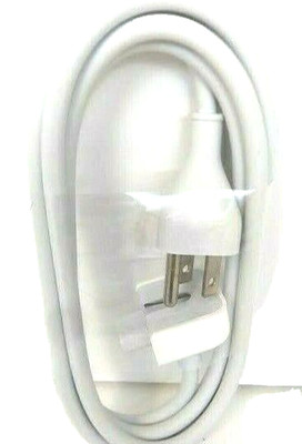Electrical Power Cable 3 Prong AC Cord White Used For Computers & More NEW