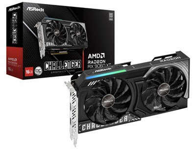 ASRock Radeon RX 9060 XT CHALLENGER 16GB RGB OC GDDR6 PCIe 5.0 HDMI 2x DP Black