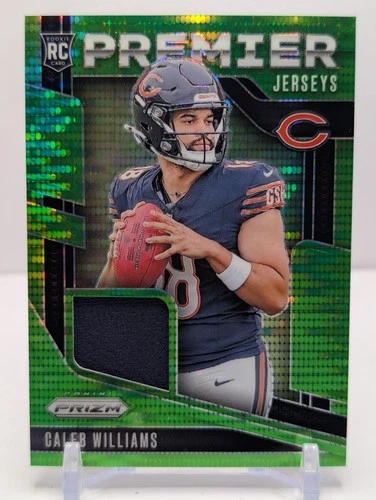 2024 Panini Prizm - Caleb Williams (RC) Premier Jerseys Neon Green Pulsar MEM