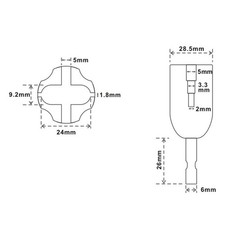 Gitarre String Winder Head Drill Bit Plug Peg Puller DIY Maintenance Tool WT