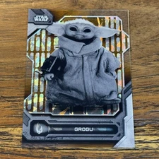 Grogu 2024 Topps Star Wars High Tek BLACK & WHITE 33/50 Gold Variation Card BW-G