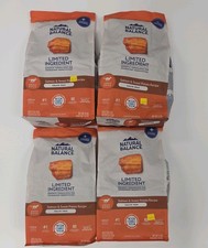 Lot of 4 Natural Balance Ltd Ing Salmon Sweet Potato Adult Dog Food 4 Pound Bag