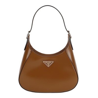 Prada mittelgroße Leder Schultertasche mit Dreieck Logo 1BC179 2A3A F03HN 91640560