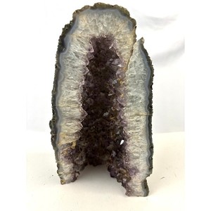 Natural Amethyst Crystal Geode Cathedral 10” Tall 7.5 lb Light Purple