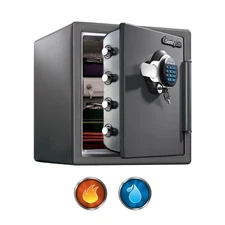 Waterproof and Fireproof Alloy Steel Digital Safe Box for Home with Code Butt...