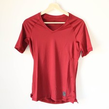 Image of Nike Pro Men's Size M Red Dri-Fit V-Neck Training T-Shirt Short Sleeve BRAND NEW