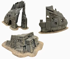 Ideal Warhammer 40K Crashed Space Ship Wreckage Tabletop Sci-Fi Scatter Terrain.