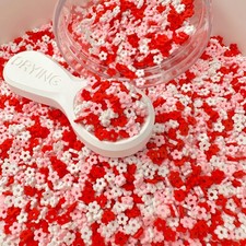 5MM Valentine's Day Daisy Flower Outline Mix Polymer Clay Sprinkle NOT EDIBLE
