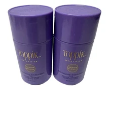 Toppik Hair Filler MEDIUM BLONDE Volumizing Micro Fibers Fuller Thicker 2 PACK