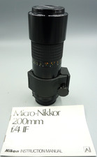Nikon Ai-s AIS Micro-NIKKOR 200mm f/4 IF Macro Lens w/ Tripod Mount, Book 969