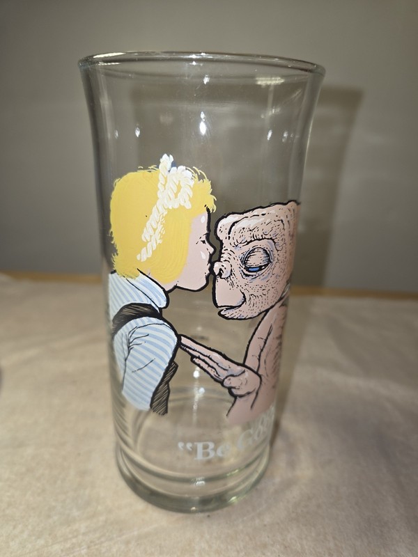 Vintage 1982 E.T. The Extra-Terrestrial "Be Good" Drinking Glass~ Pizza Hut~