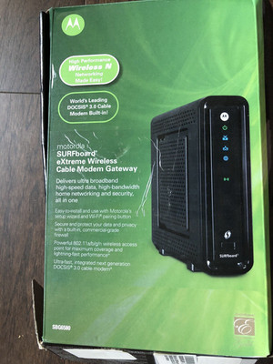 Motorola SBG6580 Wireless Cable Modem Router Internet WiFi Comcast SURFboard